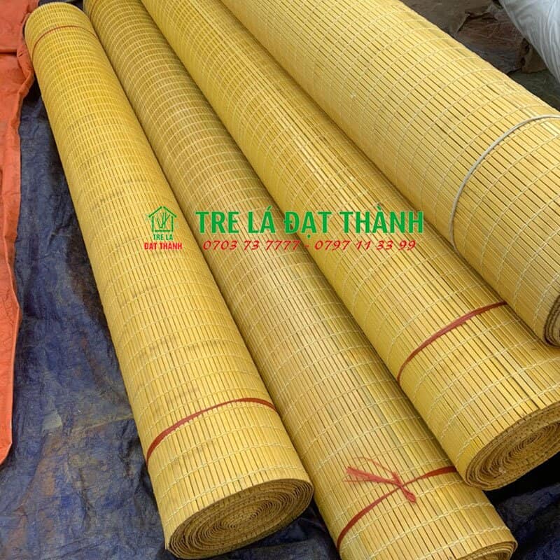 Mành Tre Trúc Cạo Tinh Màu Vàng - MTT001